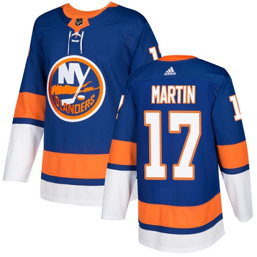 Adidas Men NEW York Islanders #17 Matt Martin Royal Blue Home Authentic Stitched NHL Jersey->new york islanders->NHL Jersey